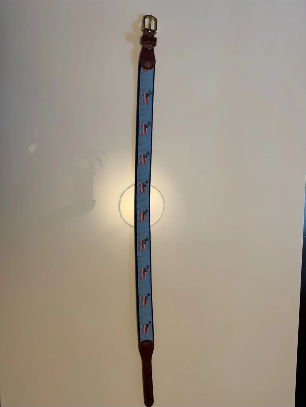 Preston Made Kids Belt with Patriotic Dog Embroidery